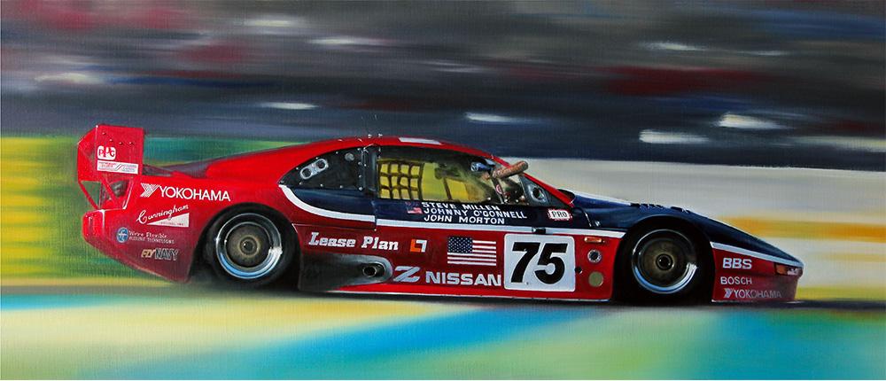 <p>1994 LeMans, 24 Hours - Fourth overall and a class win. Nissan 300ZX   GT</p>
<p>Original oil painting. <strong>Not Available!</strong></p>
