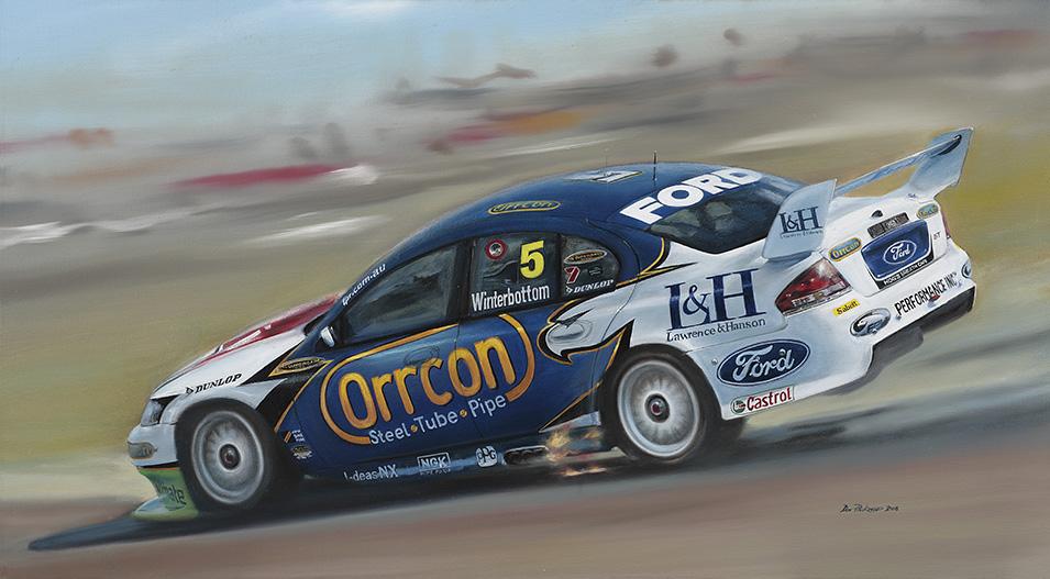 <p>Australian 2008 V8 Supercar Series.</p>
<p>Original Oil Painting. <strong>SOLD</strong></p>
